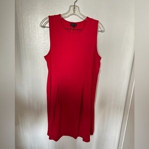 J.Jill Red Sleeveless Dress size Large Petite Wearever Travel Comfy Stretch